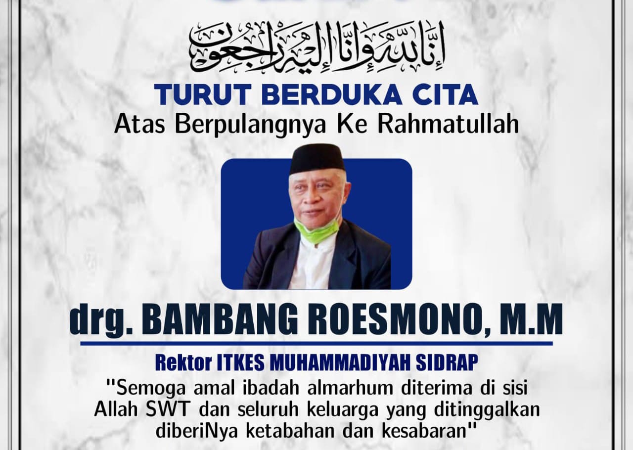 Terkonfirmasi Covid 19, Rektor ITKES Muhammadiyah Sidrap Meninggal Dunia